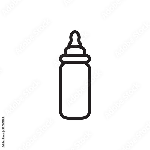 Baby milk bottles icon vector design template