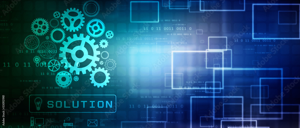 2d illustration gear Network 2d illustration gear Network