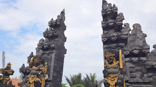 Gate in the Pura Penataran Sunset Terrace, Bali, Indonesia photo