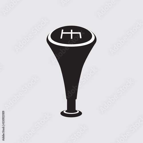 Car Transmission Black Symbol  Vector Illustration