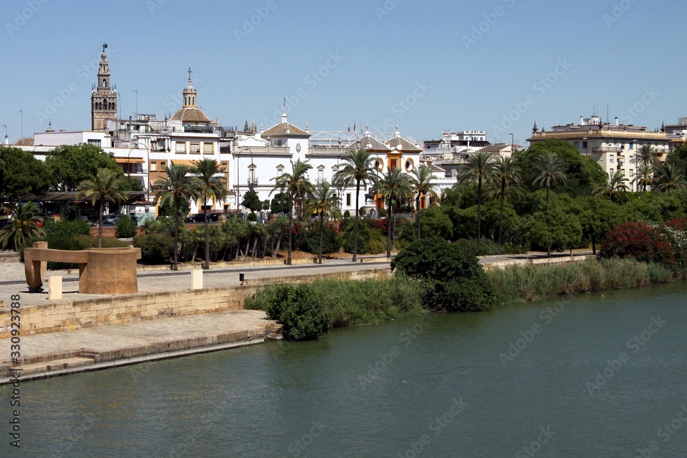 Embankment of the river Guadalquivir in Seville