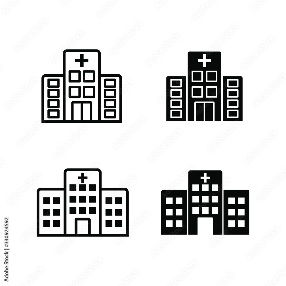 Hospital icons vector collection, illustration logo template