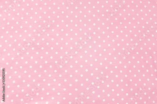 Polka dot fabric background and texture