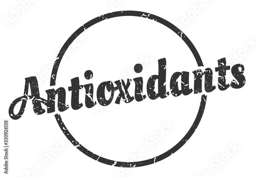 antioxidants sign. antioxidants round vintage grunge stamp. antioxidants
