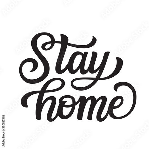 Stay home lettering photo