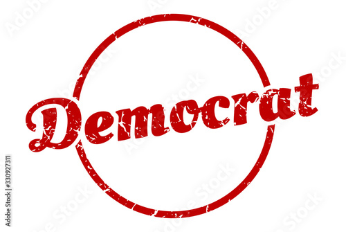 democrat sign. democrat round vintage grunge stamp. democrat