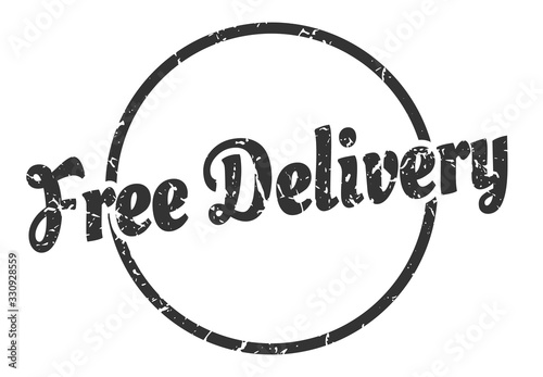 free delivery sign. free delivery round vintage grunge stamp. free delivery