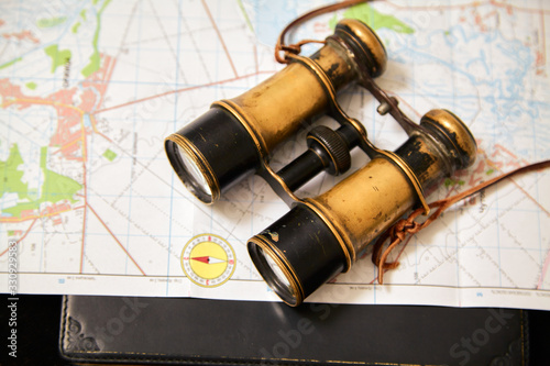 Ancient binoculars are on map