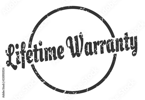 lifetime warranty sign. lifetime warranty round vintage grunge stamp. lifetime warranty