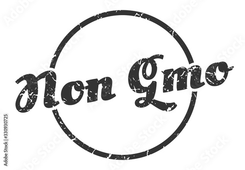 non gmo sign. non gmo round vintage grunge stamp. non gmo