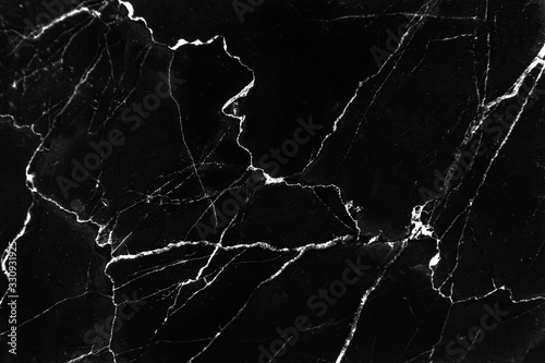Black marble surface cracked lightning abstract dark background