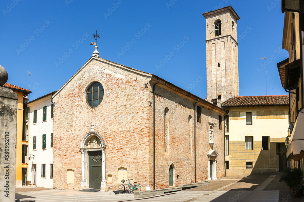 Pordenone, Italy. Beautiful architecture of catholic church (Chiesa del Cristo) in Pordenone.