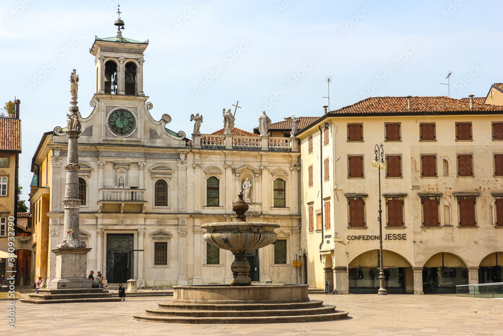 Udine, Italy. Main square of Udine (Piazza Giacomo Matteotti).