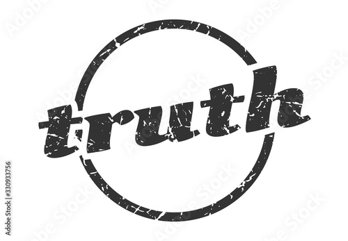 truth sign. truth round vintage grunge stamp. truth
