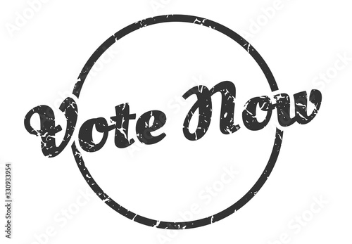 vote now sign. vote now round vintage grunge stamp. vote now