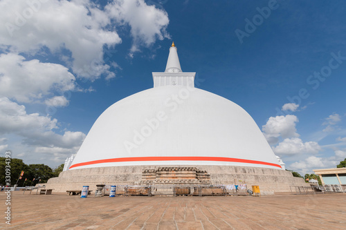 The Ruwanwelisaya is a stupa and a hemispherical structure containing relics, in Sri Lanka, considered sacred to many Buddhists all over the world. photo