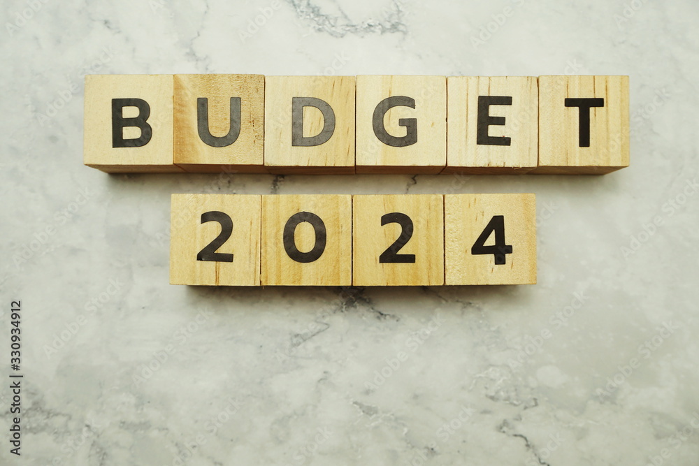 Budget 2024 alphabet letters on marble background Stock Photo | Adobe Stock