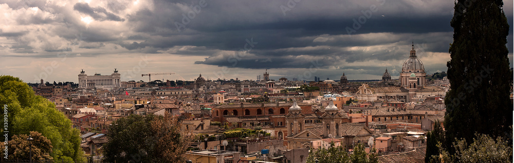 Rome Italy panoramic view of the city