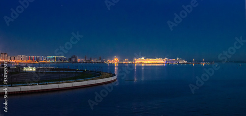 Panorama of the city on the gulf coast