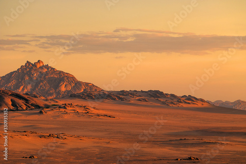 a desert landscape in namibia