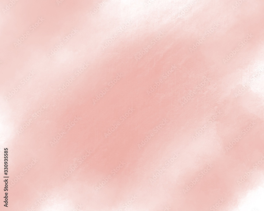 Pink watercolor painted paper texture background, light background.	