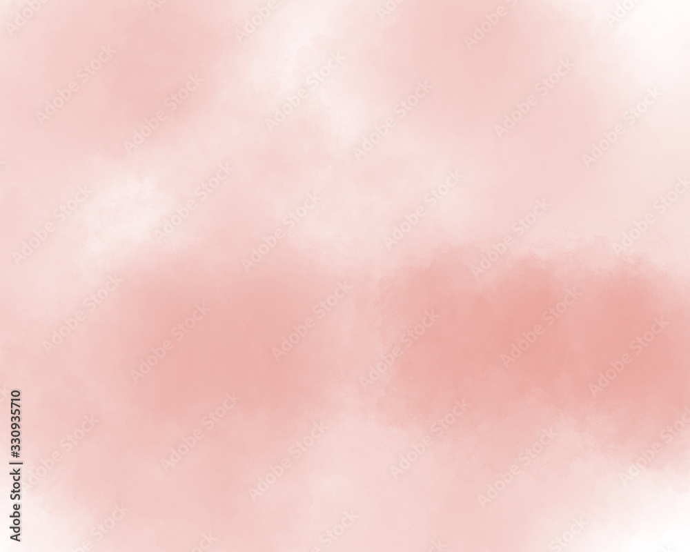 Pink watercolor painted paper texture background, light background.	