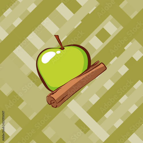 apple cinnamon vector