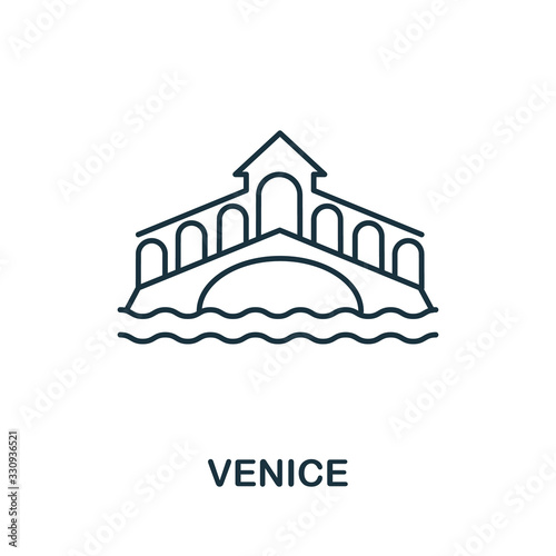 Venice icon from italy collection. Simple line Venice icon for templates, web design and infographics