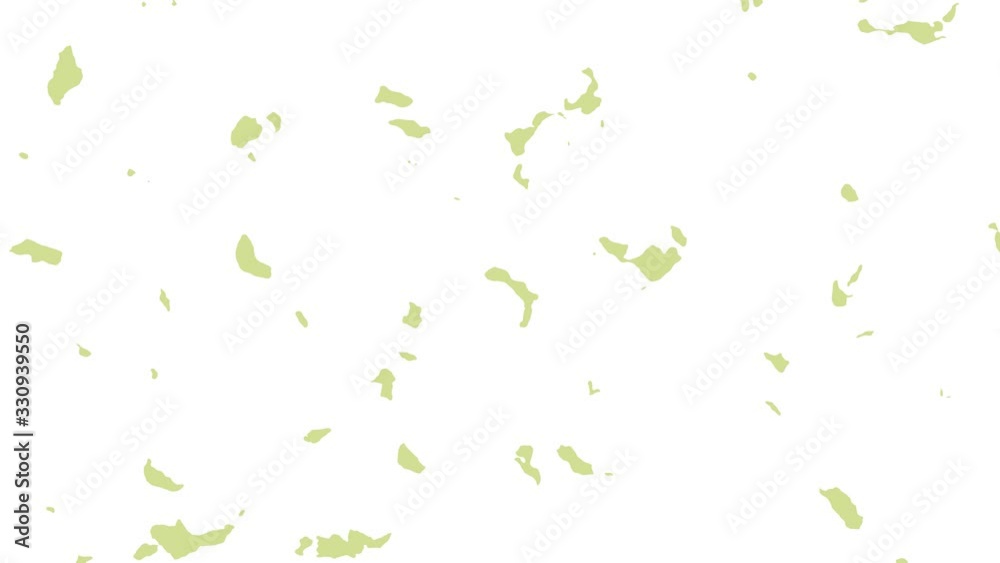 Abstract animation of green spots moving on white background. Colorful seamless loop animated background, wallpaper. Abstract animation of green spots moving on white background. Colorful seamless loop animated background, wallpaper.