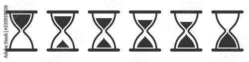 Set of sandglass icons. Vector Hourglass icon.