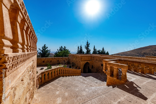 Artuklu, Mardin / Turkey June 10, 2018. Deyrulzafaran Monastery and Syriac Orthodox patriarchat ( Deyrul Zafaran Manastiri ) in Mardin. 