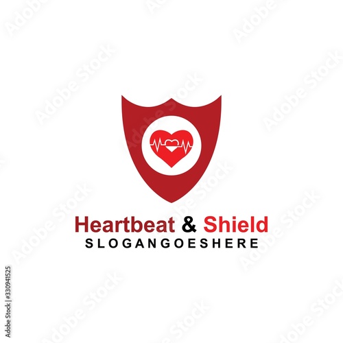 Shield and a Heartbeat in the middle Coloured Red Logo Template Design Vector for business medical, Emblem, Design concept, Creative Symbol, Icon Free Download Shield and a Heartbeat in the middle Coloured Red Logo Template Design Vector for business medical, Emblem, Design concept, Creative Symbol, Icon - GFXLoad