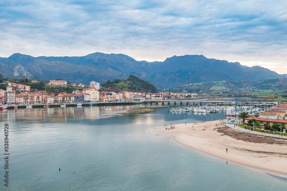 Fototapeta premium fishing town of ribadesella in asturias, Spain