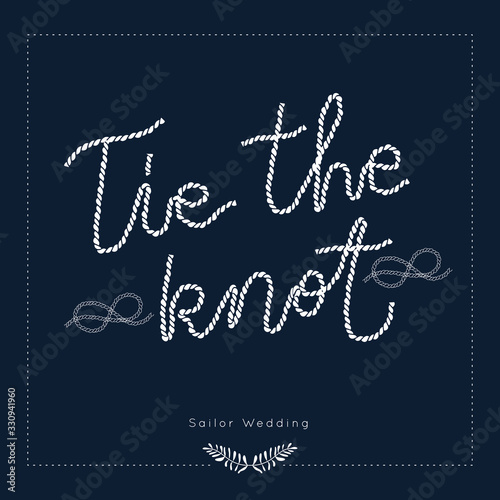 Nautical wedding vector design