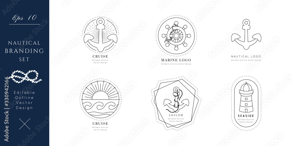 Nautical Vector Icon.Editable outline