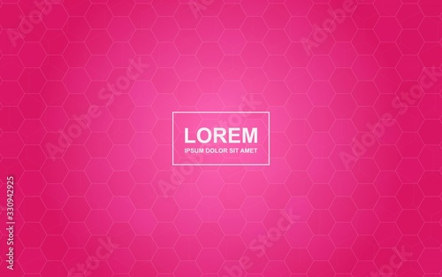 Hexagon Motif Design Pink Background