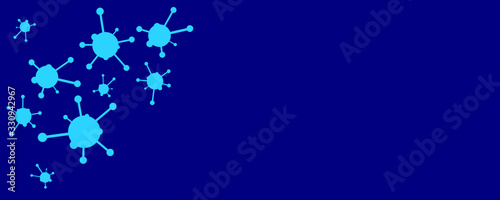 Abstract bacilli on a blue background using as header, vector illustration