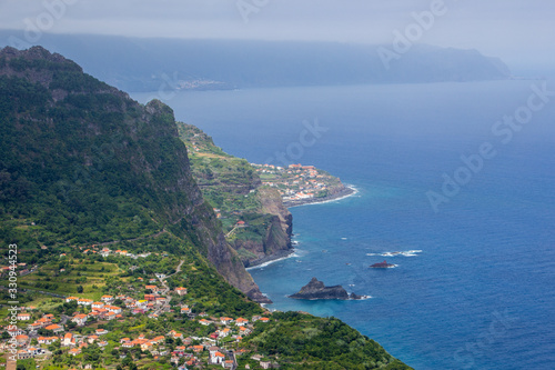 Ponta delgada in madeira north coast panorama mountain view sea