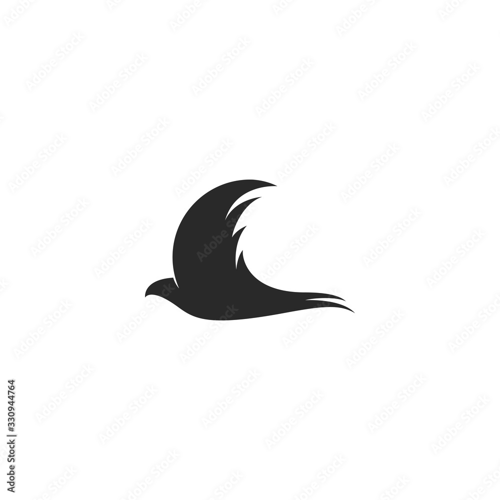 abstract bird logo template vector icon illustration