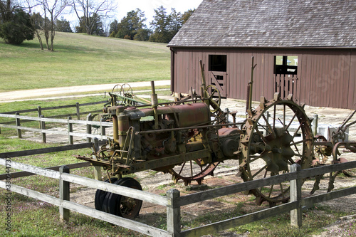 old antique tractor