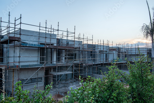 View of scaffolding on construction site