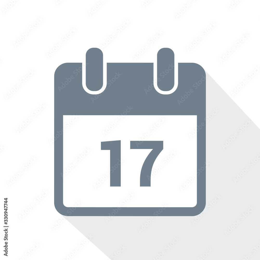 simple calendar icon 17 on white background vector illustration EPS10 simple calendar icon 17 on white background vector illustration EPS10