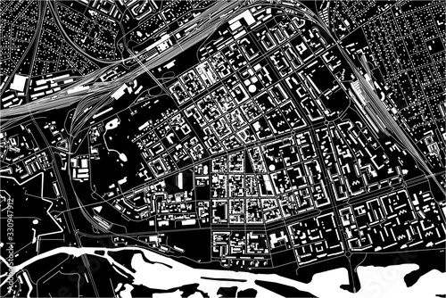 map of the city of Brest, Belarus