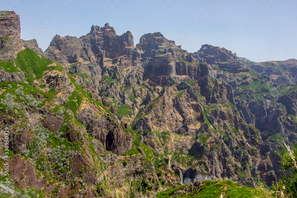 Madeira central mountains landscape ariero hiking Madeira central mountains landscape ariero hiking