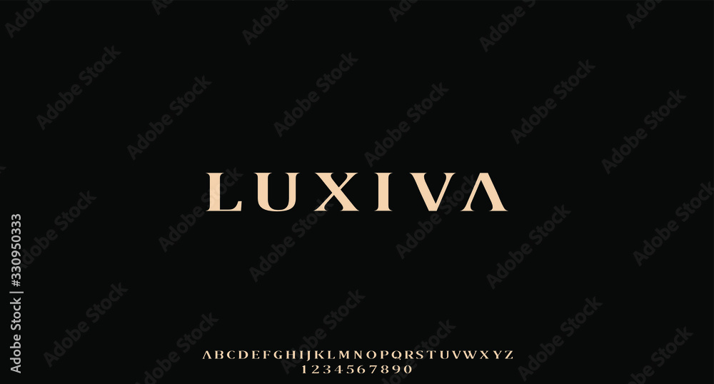 luxiva, the luxury type elegant font and glamour alphabet vector set