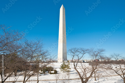 The Washington Monument at The Mall in DC, USA