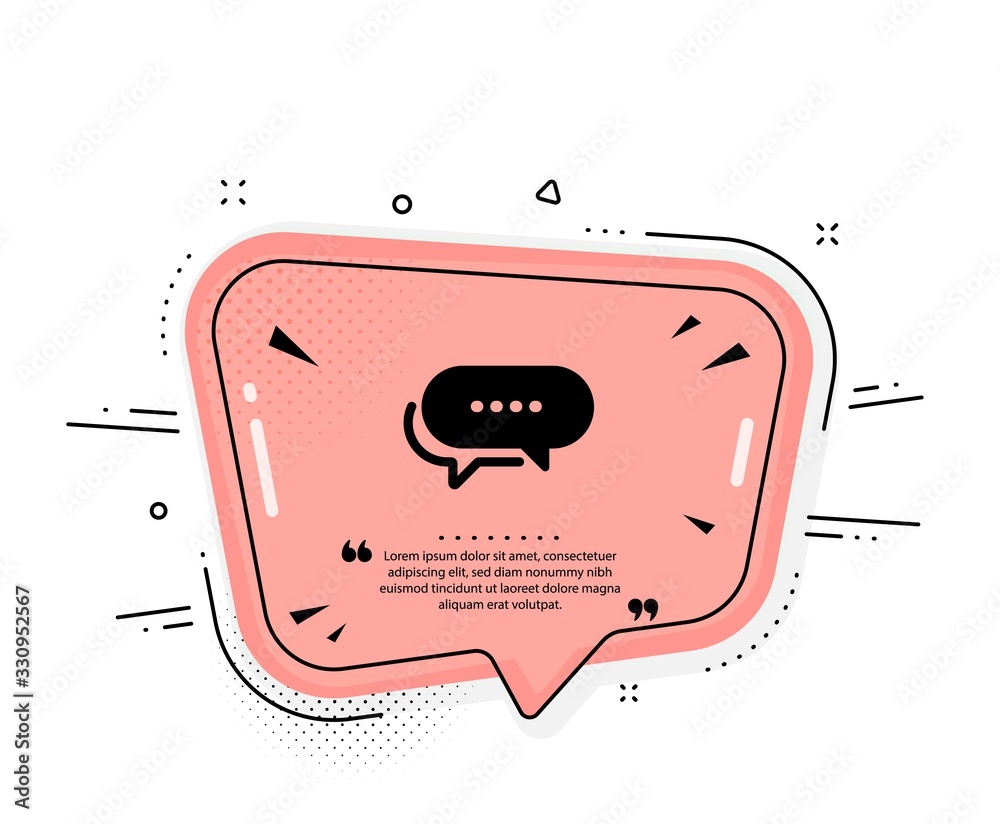 Obraz premium Dots message icon. Quote speech bubble. Chat comment sign. Speech bubble symbol. Quotation marks. Classic dots message icon. Vector