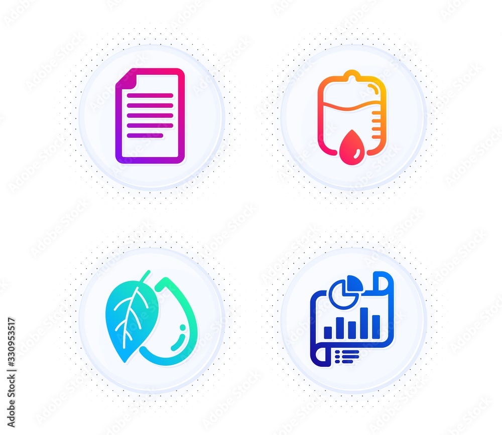 File, Drop counter and Mineral oil icons simple set. Button with halftone dots. Report document sign. Paper page, Medical equipment, Organic tested. Growth chart. Science set. Vector File, Drop counter and Mineral oil icons simple set. Button with halftone dots. Report document sign. Paper page, Medical equipment, Organic tested. Growth chart. Science set. Vector