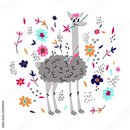 Illustration of Cute llama