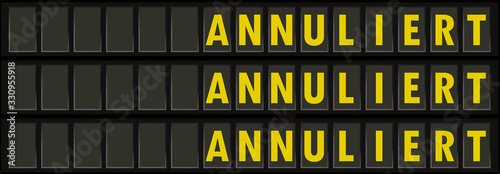 Anzeigetafel Annuliert